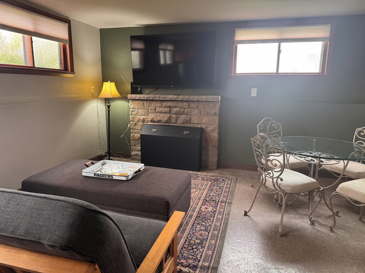 Lower-level game room