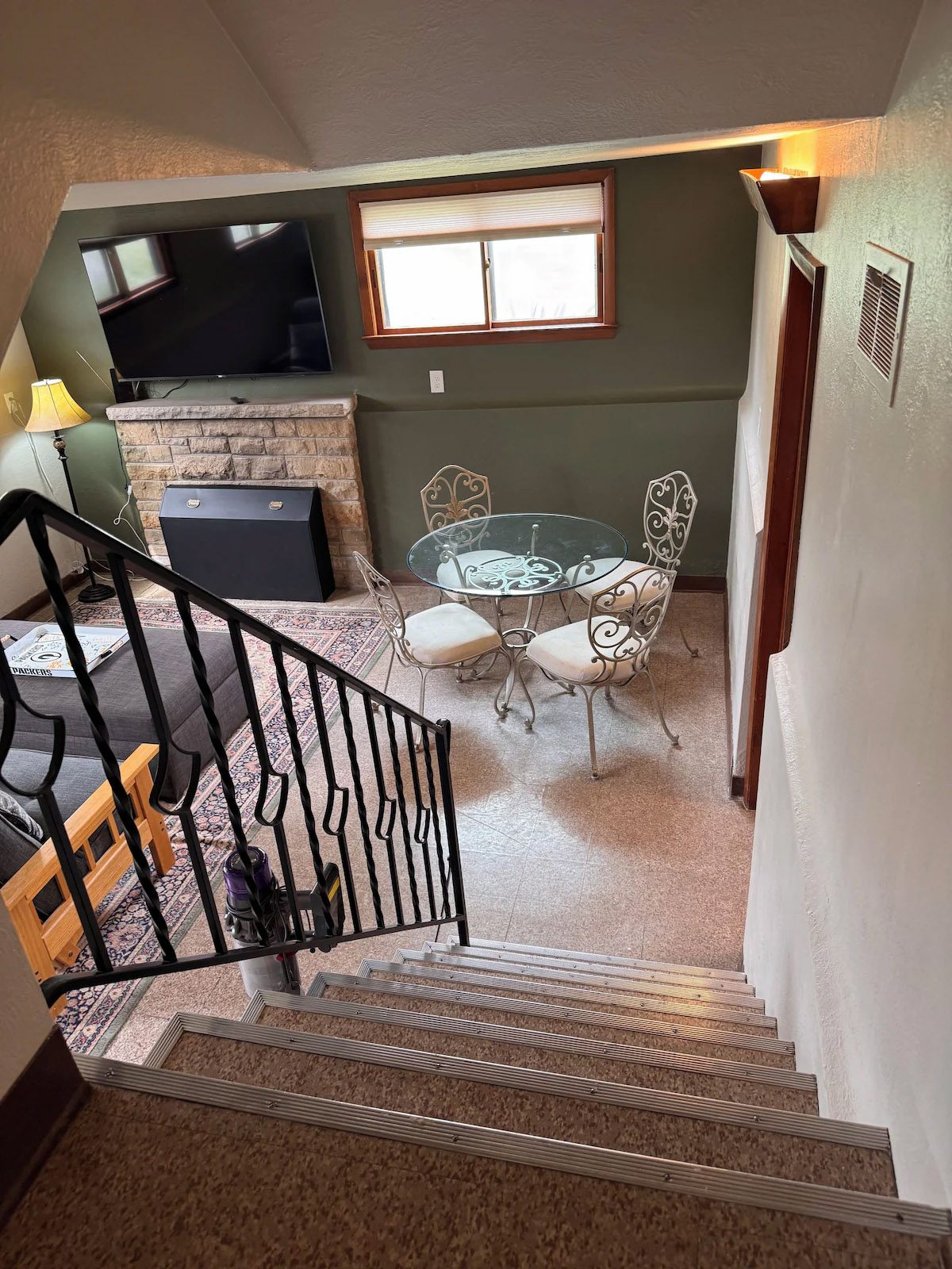 Game room from the stairs